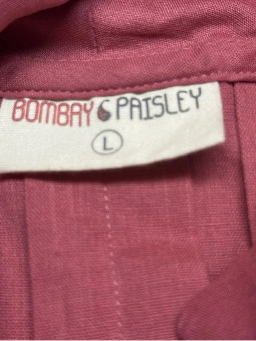 Bombay Paisley Pink Polka Dot Dress L Sleeveless Cowl Neck Cottagecore Boho G - Picture 4 of 6